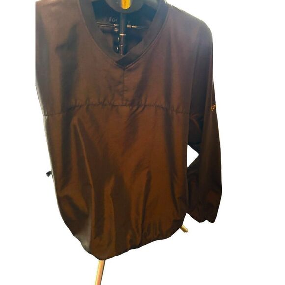 FootJoy Men's Large Windbreaker Pullover Jacket Black Lightweight Nylon - Picture 10 of 11